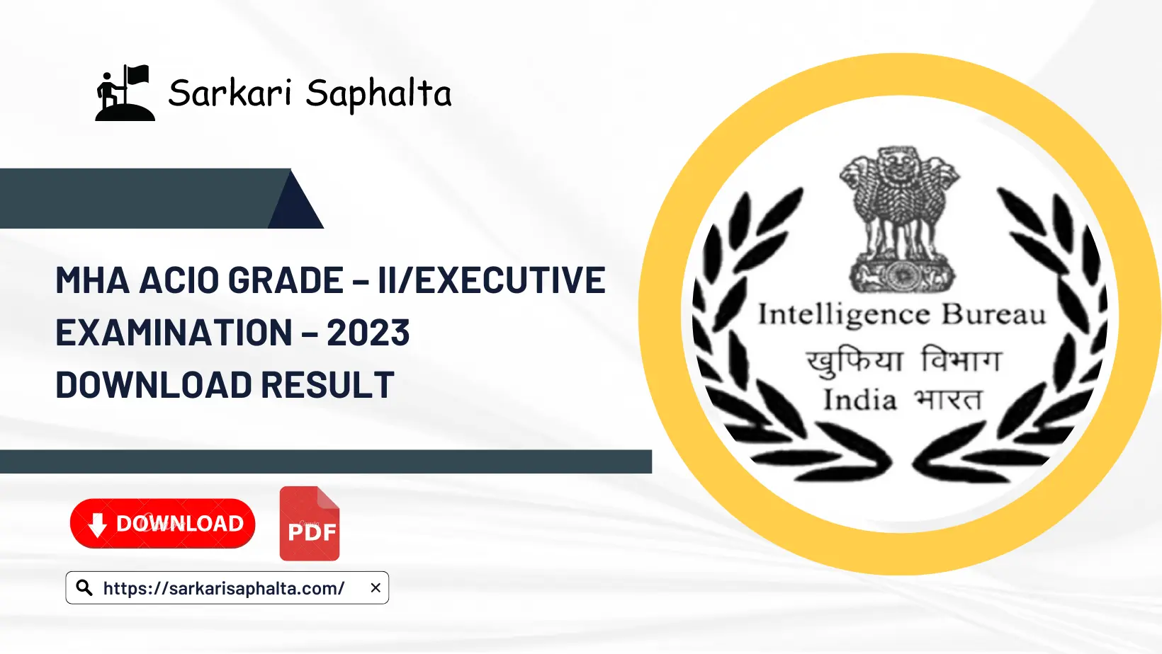 MHA ACIO Grade – II/Executive Examination – 2023