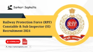 RPF constable Sub inspector recruitment 2024