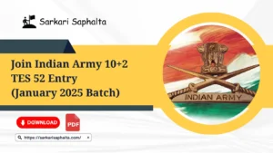 Indian army TES 52 vacancy 2024
